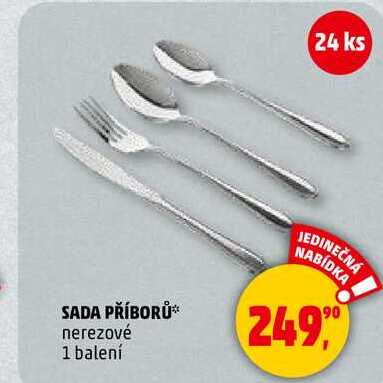 SADA PŘÍBORŮ nerezové, 1 balení  
