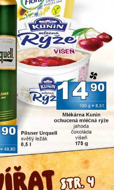 Mlékárna Kunin ochucená mléčná rýže 175g