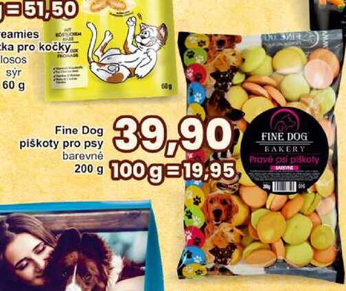 Fine Dog piškoty pro psy barevné 200 g 