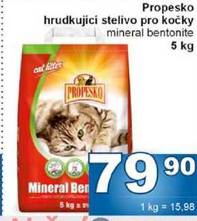 Propesko hrudkujici stelivo pro kočky 5kg
