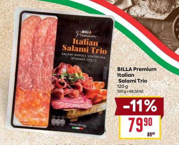 BILLA Premium Italian Salami Trio 120 g 