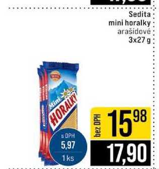 Sedita mini horalky arašídové 3 x 27 g