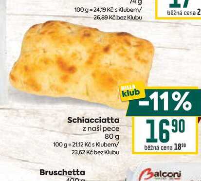 Schiacciatta z naší pece 80 g 