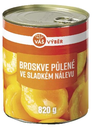VÁŠ VÝBĚR Broskve, 480 g