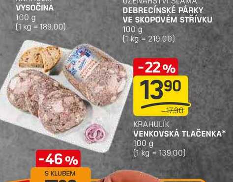 VENKOVSKÁ TLAČENKA 100 g