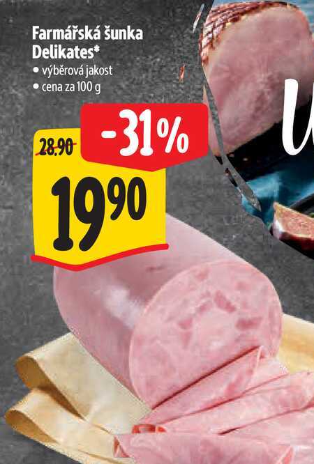 Farmářská šunka Delikates 100 g