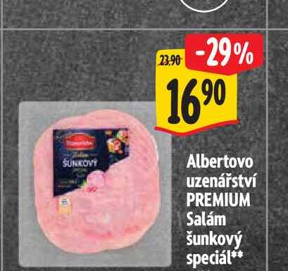   Albertovo uzenářství PREMIUM Salám šunkový speciál 100 g