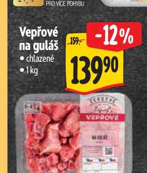  Vepřové na guláš  1 kg