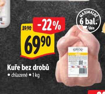  Kuře bez drobů  1 kg