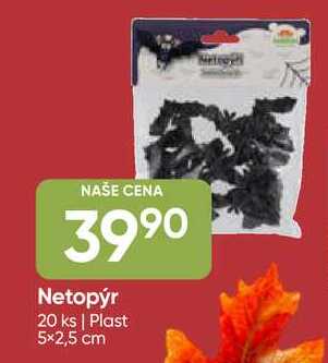 Netopýr 20 ks, Plast 5×2,5 cm 