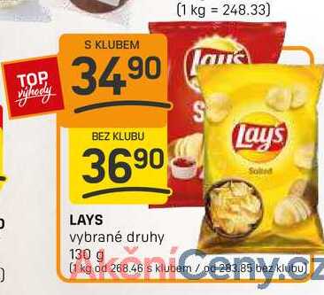 LAYS vybrané druhy 130 g 