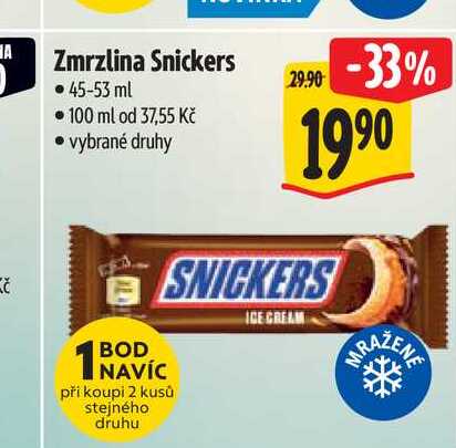  Zmrzlina Snickers  45-53 ml  