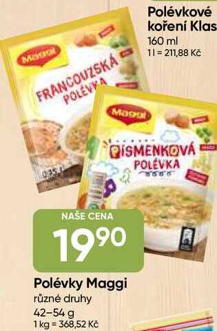 Maggi Polévky různé druhy 42-54 g 