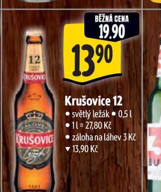  Krušovice 12  0,5 l