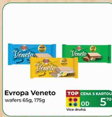 Evropa Veneto wafers 65g, 175g