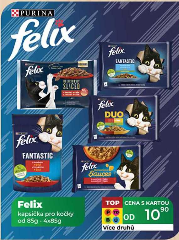 Felix kapsička pro kočky od 85g - 4x85g  