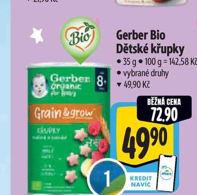 Gerber Bio Dětské křupky 35 g 