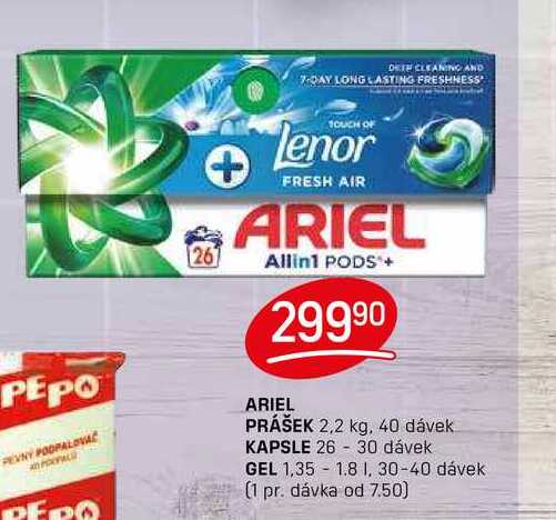 ARIEL PRÁŠEK 2,2 kg, 40 dávek