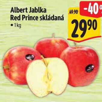 Albert Jablka Red Prince skládaná, 1 kg