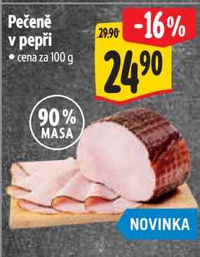 Pečeně v pepři, cena za 100 g 