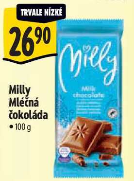 Milly Mléčná čokoláda, 100 g