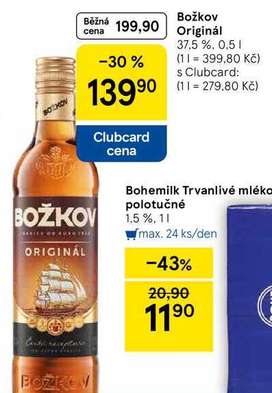 Božkov Originál 37,5 %, 0.5 l