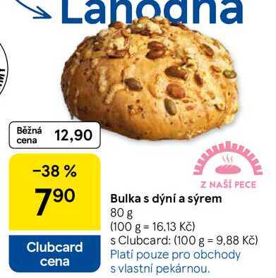 Bulka s dýní a sýrem, 80 g 