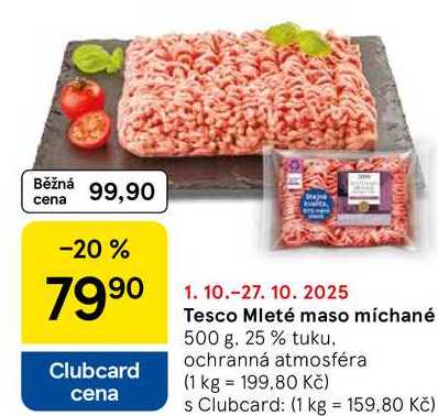 Tesco Mleté maso míchané, 500 g 