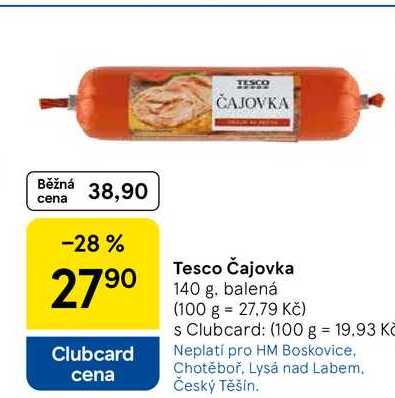 Tesco Čajovka, 140 g 
