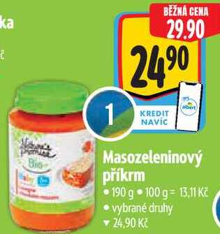 Masozeleninový příkrm, 190 g 