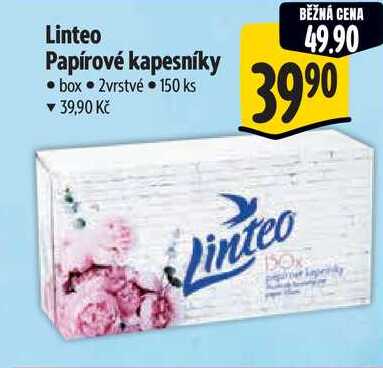 Linteo Papírové kapesníky, 150 ks
