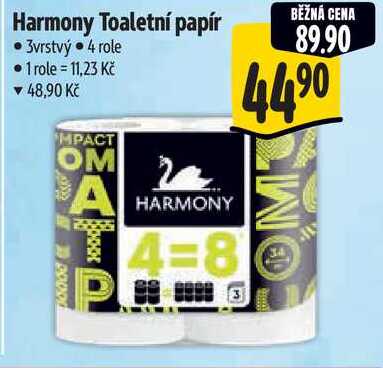 Harmony Toaletní papír, 4 role