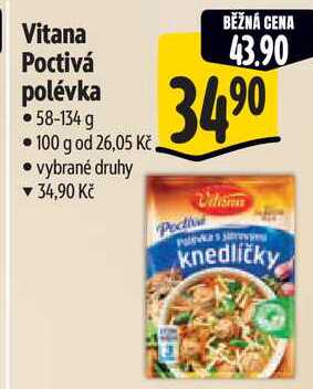 Vitana Poctivá polévka, 58-134 g 