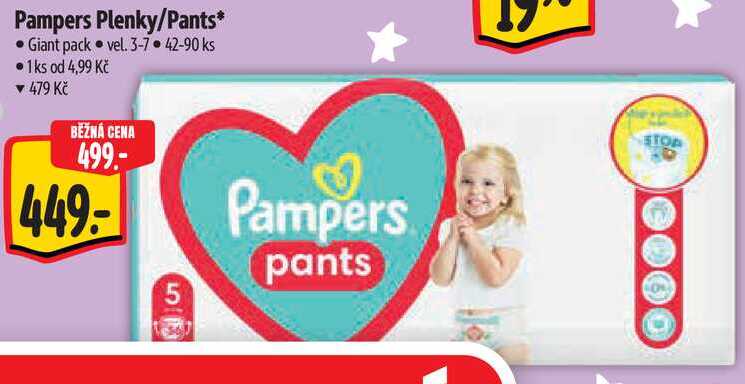 Pampers Plenky/Pants, 42-90 ks