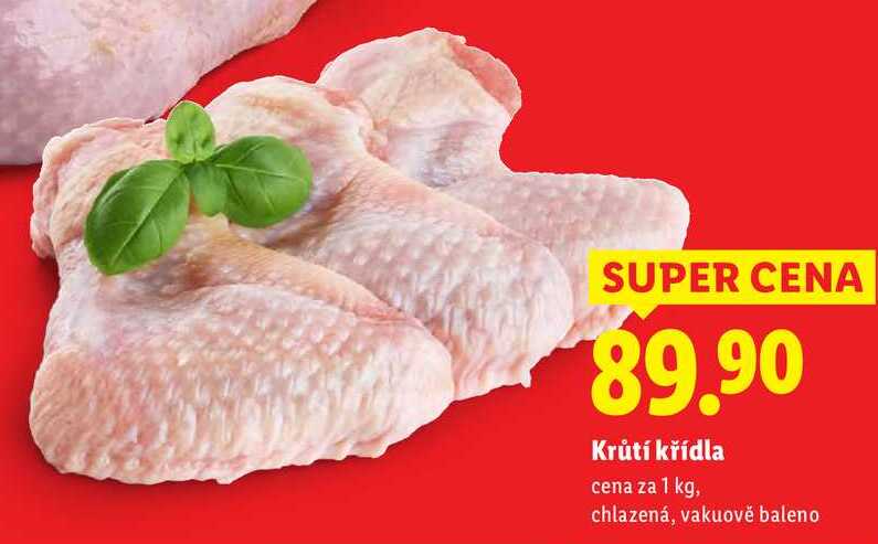 Krůtí křídla, cena za 1 kg