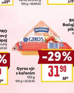 Gyros sýr s kořením 125 g