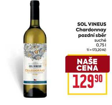 SOL VINEUS Chardonnay pozdní sběr suché 0,75l