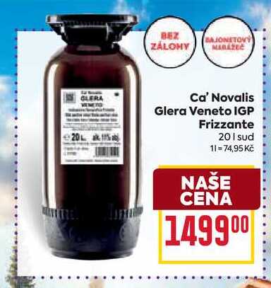 Ca' Novalis Glera Veneto IGP Frizzante 20l sud 