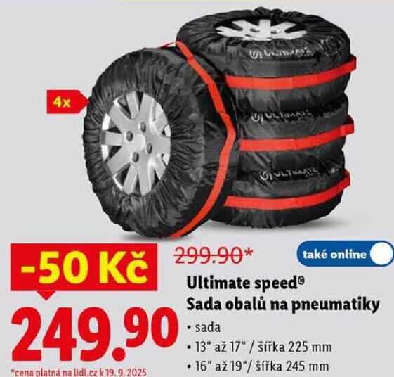 Ultimate speed Sada obalů na pneumatiky 
