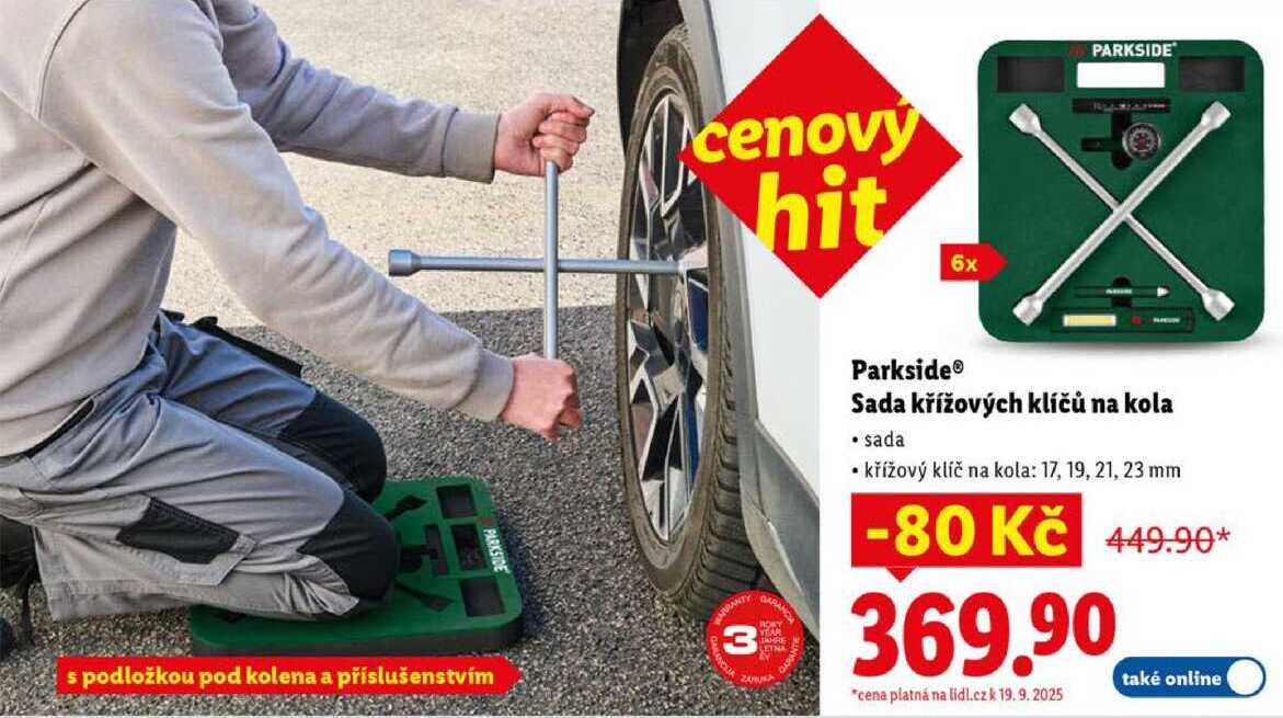 Parkside Sada křížových klíčů na kola 