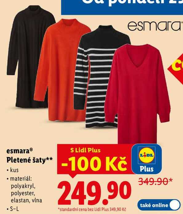 esmara Pletené šaty