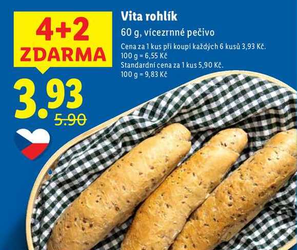 Vita rohlík, 60 g