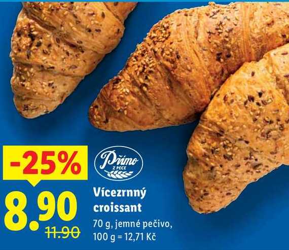 Vícezrnný croissant, 70 g