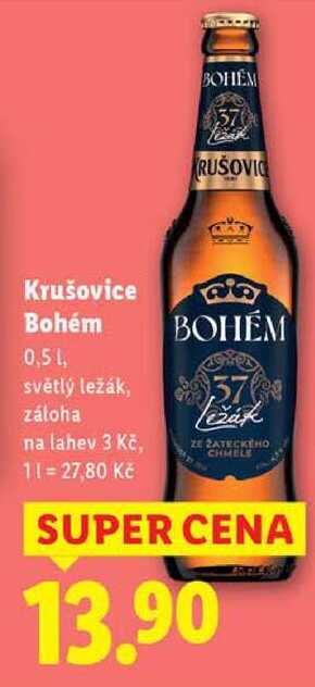 Krušovice Bohém, 0,5 l