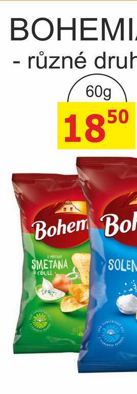 Bohemia Chips 60g, různé druhy
