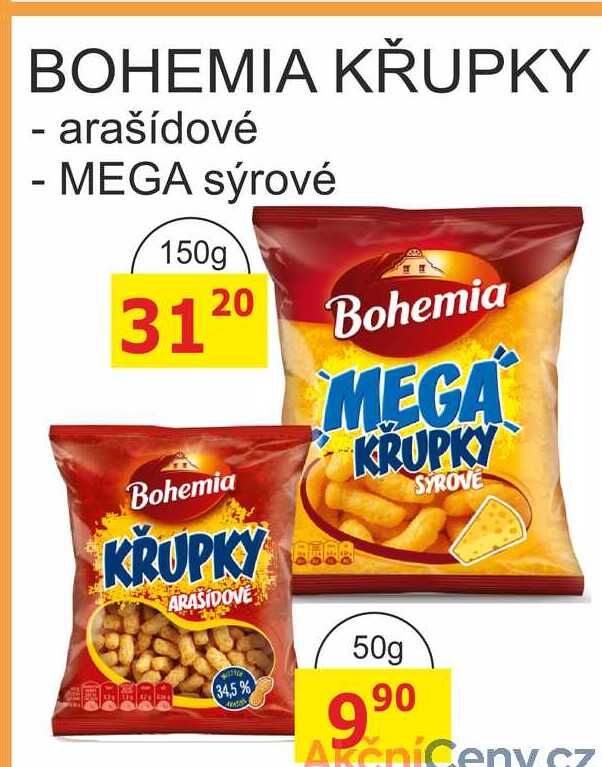 BOHEMIA KŘUPKY - arašídové 150g
