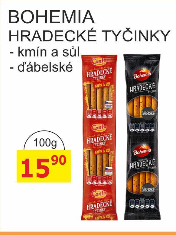 BOHEMIA HRADECKÉ TYČINKY 100g