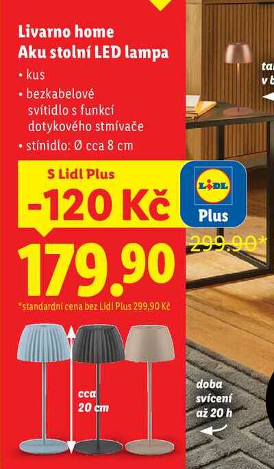 Livarno home Aku stolní LED lampa 