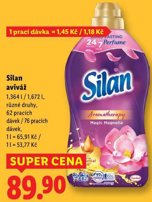Silan aviváž, 62 pracích dávek/76 pracích dávek
