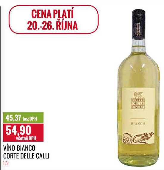 VÍNO BIANCO CORTE DELLE CALLI 1,5l